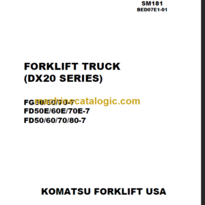 KOMATSU FD50 60 70 80-7 SHOP MANUAL