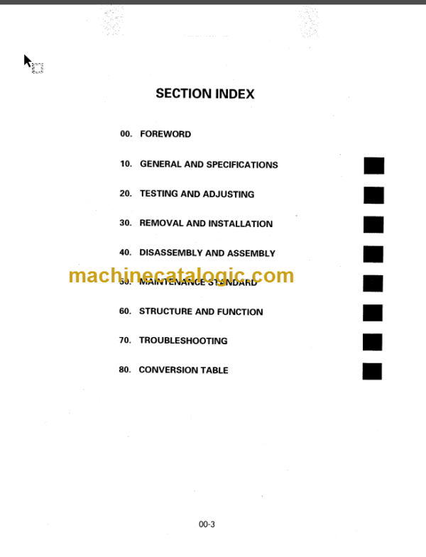 KOMATSU FD50 60 70 80-7 SHOP MANUAL