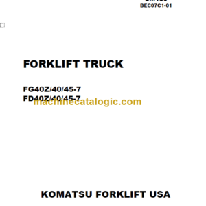 KOMATSU FD40Z 40 45-7 SHOP MANUAL