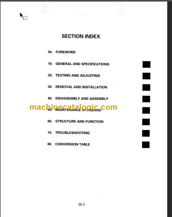 KOMATSU FG50 60 70E-7 SHOP MANUAL