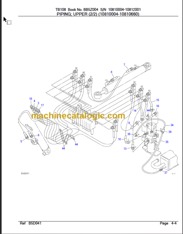 TAKEUCHI TB108 Compact Excavator Parts Manual