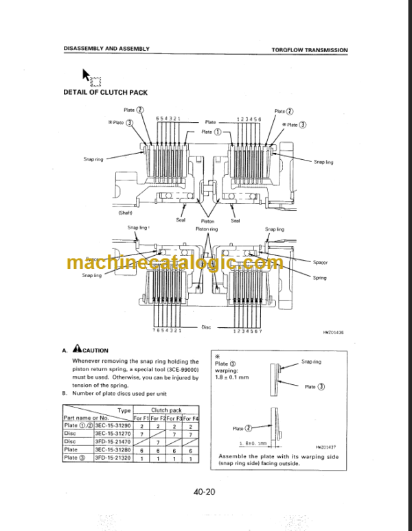 KOMATSU FG50 60 70E-7 SHOP MANUAL