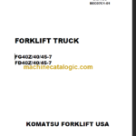 KOMATSU FG40Z 40 45-7 SHOP MANUAL