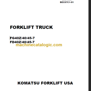 KOMATSU FG40Z 40 45-7 SHOP MANUAL