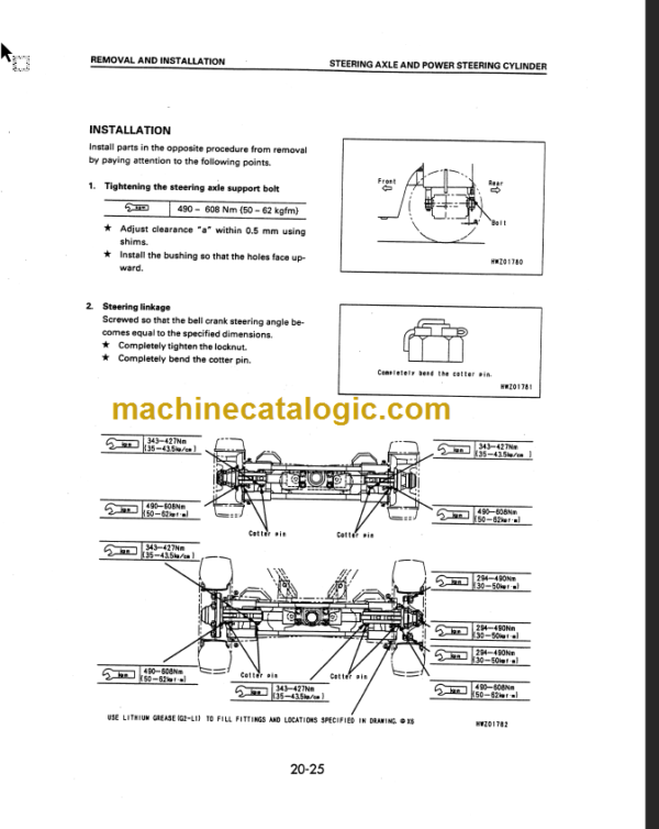 KOMATSU FG40Z 40 45-7 SHOP MANUAL