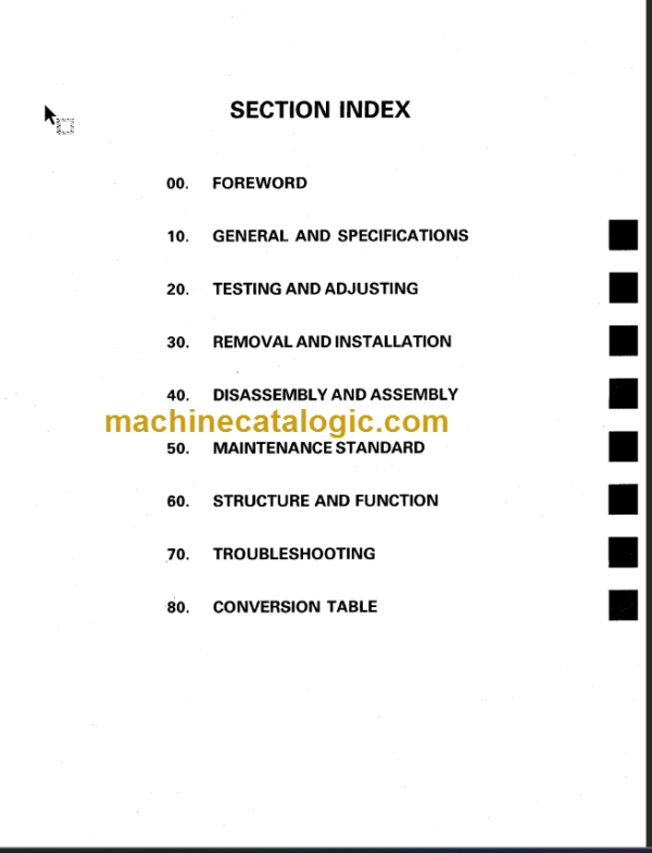 KOMATSU FD100 115-6 SHOP MANUAL