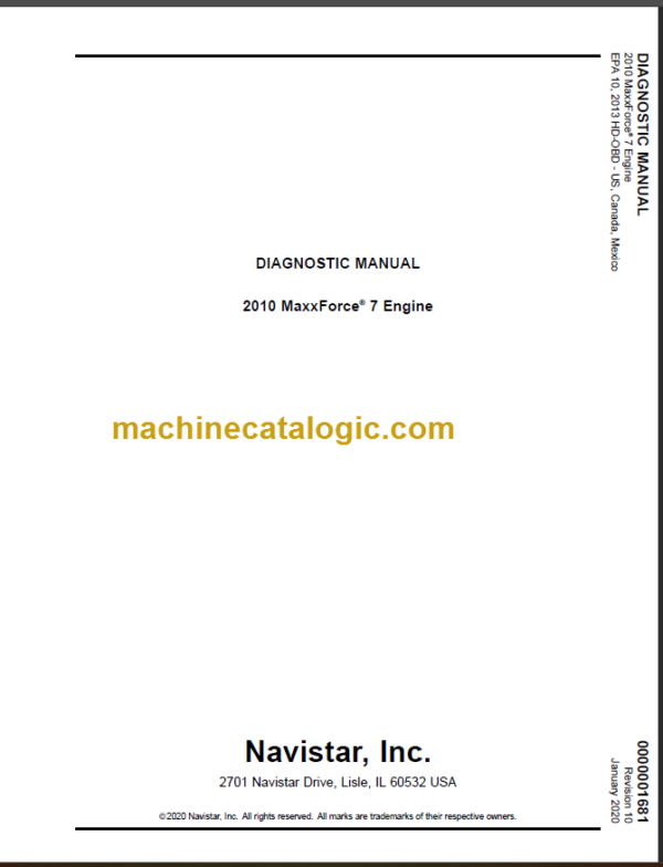 NAVISTAR MAXXFORCE7 ENGINE DIAGNOSTIC MANUAL