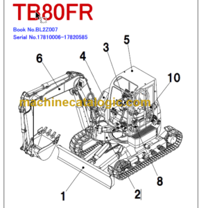 TAKEUCHI TB75FR-TB80FR Mini Excavator Parts Manual