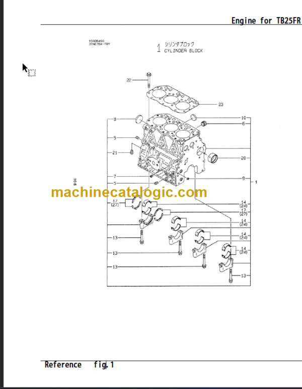TAKEUCHI TB25FR Mini Excavator Parts Manual