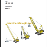 LIEBHERR HS855 HD PARTS CATALOGUE