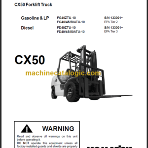 KOMATSU FD40ZTU-10 FD40 45 50ATU-10 PARTS MANUAL