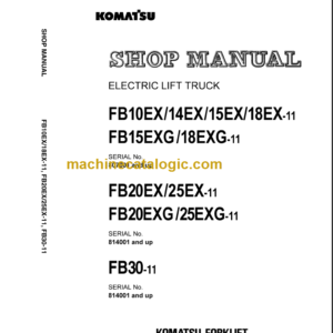 KOMATSU FB30-11 SHOP MANUAL