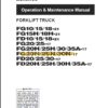 KOMATSU FG10(H) 15 18(H)-21 OPERATION MANUAL