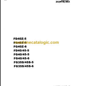 KOMATSU FG40Z-5 FG45-5 FD35S 45S-6 SHOP MANUAL