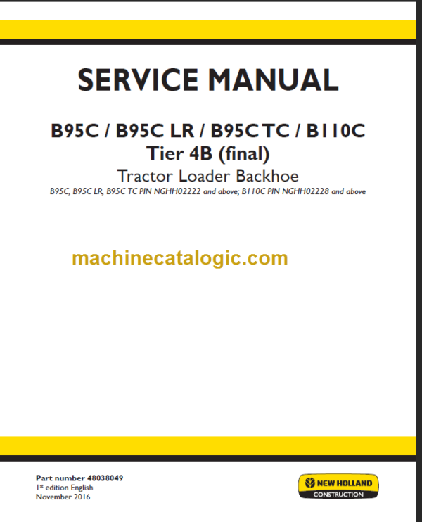 B95C-B95CTC-B95 CLR-B110C TIER4B SERVICE MANUAL