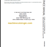 NAVISTAR DT 466E-530E DIESEL ENGINE SERVICE MANUAL