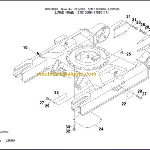 TAKEUCHI TB75FR-TB80FR Mini Excavator Parts Manual