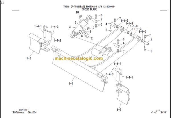 TAKEUCHI TB219 Mini Excavator Parts Manual