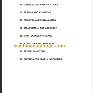 KOMATSU FB30-11 SHOP MANUAL