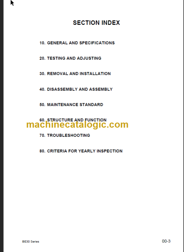 KOMATSU FB30-11 SHOP MANUAL