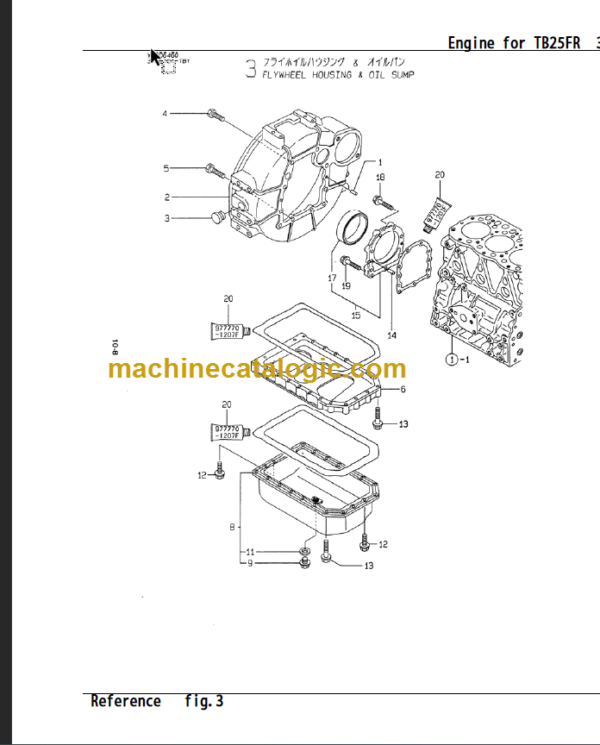 TAKEUCHI TB25FR Mini Excavator Parts Manual