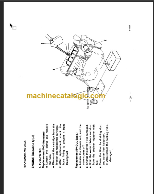 KOMATSU FD33S 35S 40S 35S 35Z 40Z OPERATION MANUAL