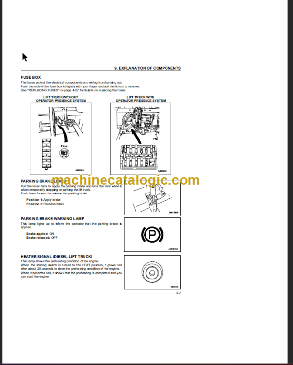 KOMATSU FG70 FG70T-8 OPERATION MANUAL