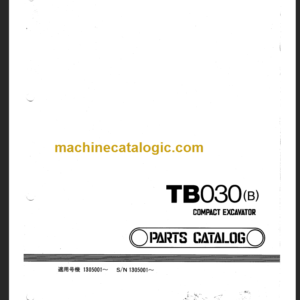 TAKEUCHI TB030(B) Compact Excavator Parts Manual