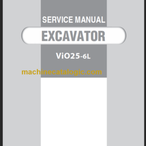 YANMAR VIO25-6L SERVICE MANUAL