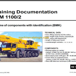 LIEBHERR LTM 1100-2 TRAINING DOCUMENTATION