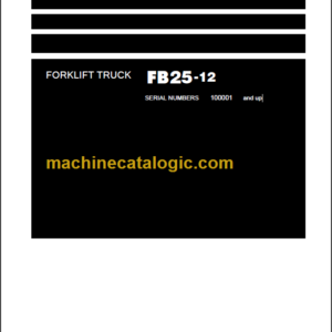 KOMATSU FB25-12 SHOP MANUAL