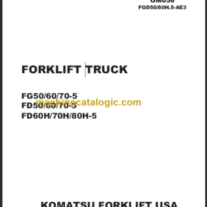 KOMATSU FD50 60 70-5 OPERATION MANUAL