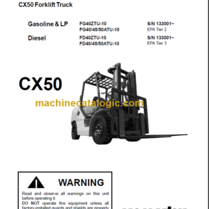 KOMATSU FG40ZTU-10 FG40-45-50ATU-10 PARTS MANUAL