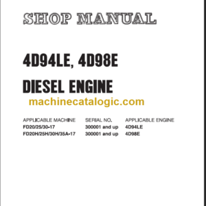 KOMATSU 4D94LE 4D98E SHOP MANUAL