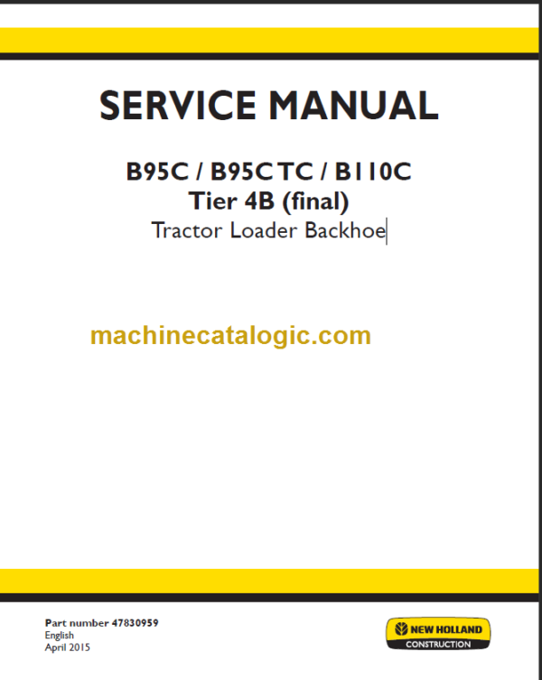 B95C-B95CTC-B95 CLR-B110C TIER4B SERVICE MANUAL 2015