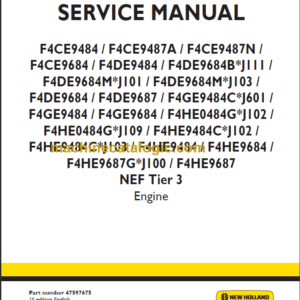 NEW HOLLAND F4CE9484 TIER 3 SERVICE MANUAL