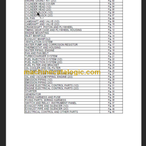 TAKEUCHI TB295W Hydraulic Excavator Parts Manual Engine