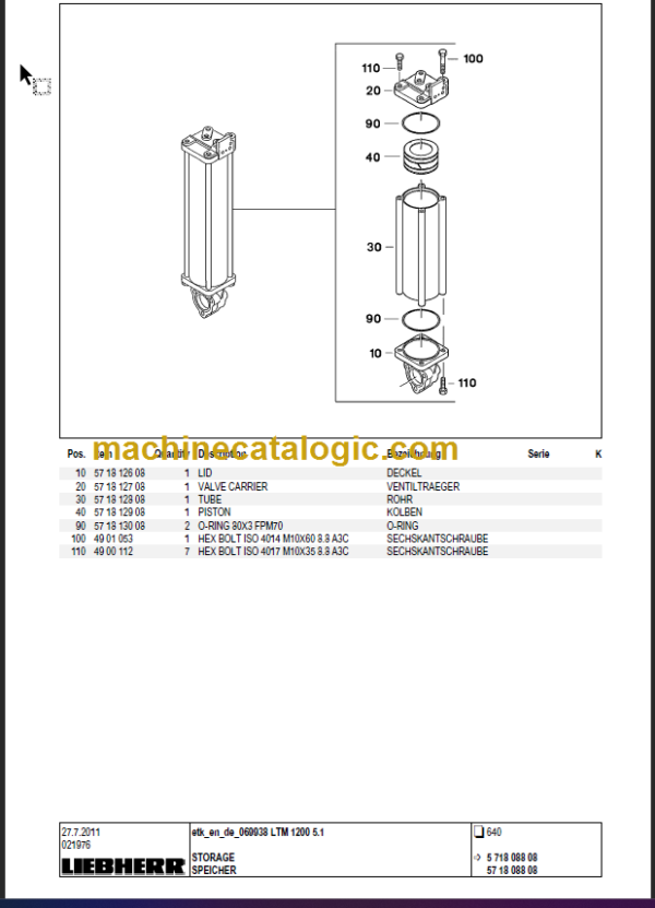 LIEBHERR LTM1200 5.1 PARTS CATALOGUE EN DE FR SP RU