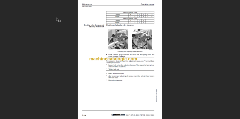 LIEBHERR D924 D926 OPERATING MANUAL