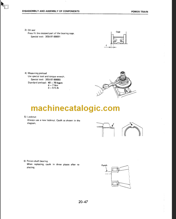 KOMATSU FD20(SH) FD25(SH) FD30(SH) SHOP MANUAL