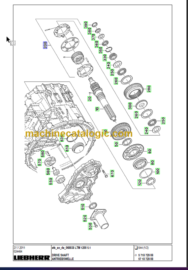 LIEBHERR LTM1200 5.1 PARTS CATALOGUE EN DE FR SP RU