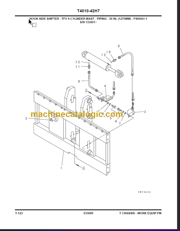 KOMATSU FG40ZTU-10 FG40-45-50ATU-10 PARTS MANUAL