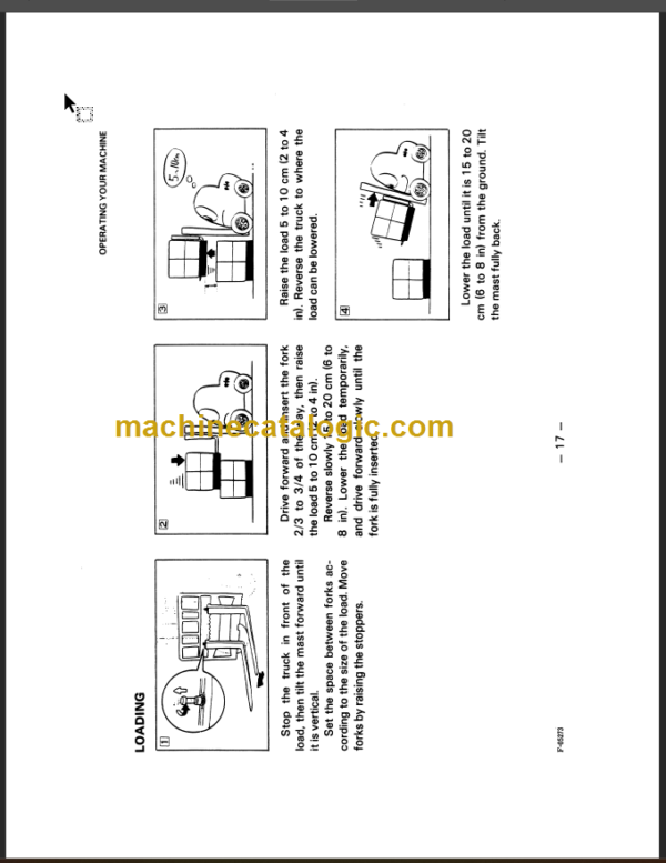 KOMATSU FG33S 35S 40S 45S OPERATION MANUAL