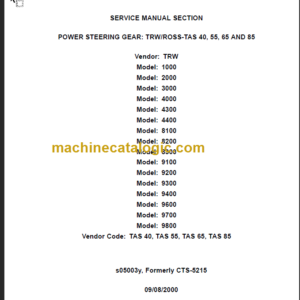 NAVISTAR TRWROSS-TAS 40-55-65-85 SERVICE MANUAL