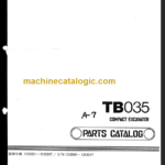 TAKEUCHI TB035 Compact Excavator Parts Manual