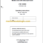 LIEBHERR LTM 1400NX Operaiting instructions