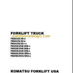 KOMATSU FG20(SH) FG25(SH) FG30(SH) SHOP MANUAL