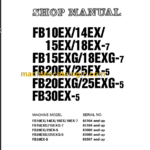 KOMATSU FB20EX(G) 25EX(G)-5 SHOP MANUAL