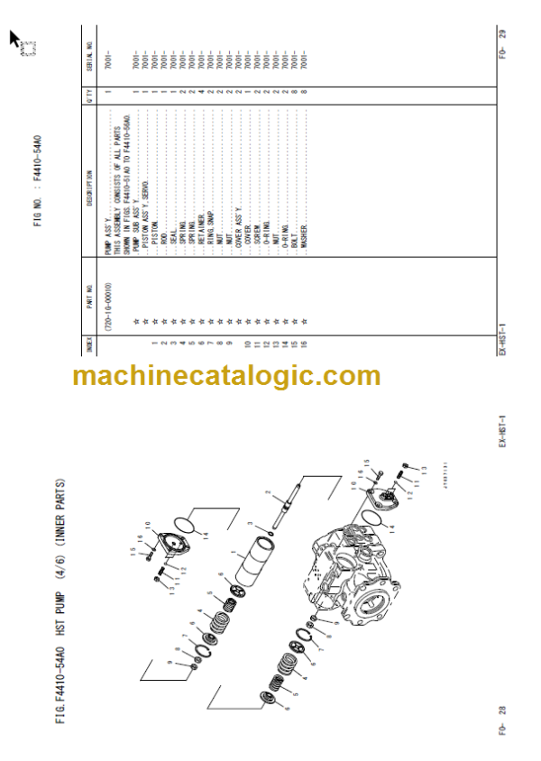 KOMATSU FH100-1 120-1 135-1 160-1 PARTS BOOK