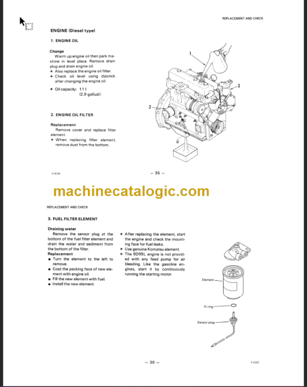 KOMATSU FD60H 70H 80H-5 OPERATION MANUAL